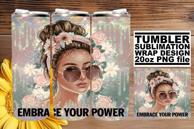 Easy-to-use tumbler wrap, ideal for your crafting needs! , Woman Sublimation afrosvg 