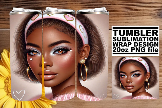 Easy-to-use tumbler wrap, perfect for creative gifts! , Love Girl Sublimation afrosvg 