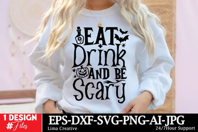 Eat Drink And Be Scary SVG Cut File SVG Insomnia Std 