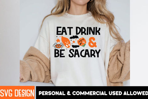 Eat Drink & Be Scary Sublimation SVG,Halloween Sublimation PNG, Halloween SVG Bundle,Halloween SVG Quotes,Halloween PNG, Halloween SVG SVG BlackCatsMedia 