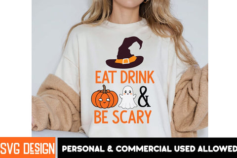 Eat Drink & Be Scary SVG Cut File,Halloween Sublimation PNG, Halloween SVG Bundle,Halloween SVG Quotes,Halloween PNG, Halloween SVG SVG BlackCatsMedia 