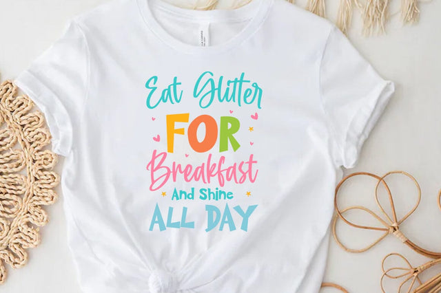Eat Glitter For Breakfast And Shine All Day, Unicorn SVG SVG FiveStarCrafting 