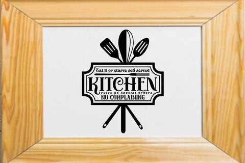 Eat it or starve self served kitchen rules no special orders no complaining SVG Angelina750 