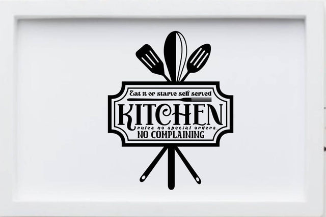Eat it or starve self served kitchen rules no special orders no complaining SVG Angelina750 