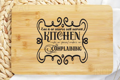 Eat it or starve self served kitchen rules no special orders no complaining SVG Angelina750 