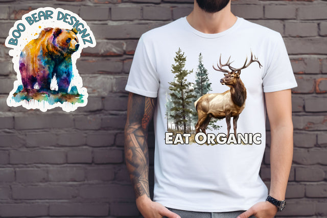 Eat Organic Clipart Sublimation Boo Bear Designz 
