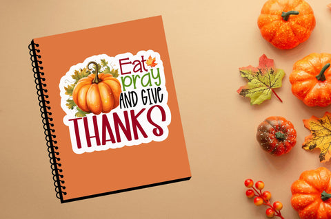 Eat pray and give Sticker Design Sublimation Regulrcrative 