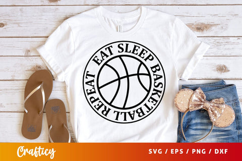 Eat sleep basketball repeat Svg Design SVG Designangry 
