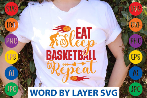 Eat Sleep Basketball Repeat svg design SVG Rafiqul20606 