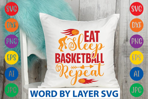 Eat Sleep Basketball Repeat svg design SVG Rafiqul20606 