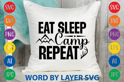 Eat Sleep Camp Repeat SVG DESIGN SVG Rafiqul20606 