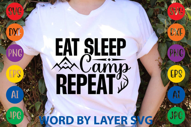 Eat Sleep Camp Repeat SVG DESIGN SVG Rafiqul20606 
