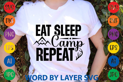 Eat Sleep Camp Repeat SVG DESIGN SVG Rafiqul20606 