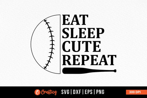 Eat sleep cute repeat SVG Design SVG Designangry 