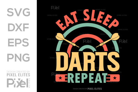 Eat Sleep Darts Repeat SVG Dartboard Bundle Darts Game Darts Quote Design PET 00609 SVG ETC Craft 