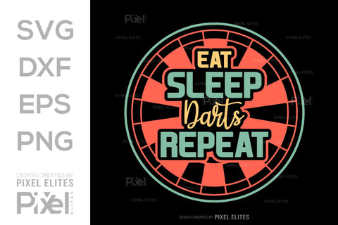 Eat Sleep Darts Repeat SVG Dartboard Bundle Darts Game Darts Quote Design PET 00609 SVG ETC Craft 