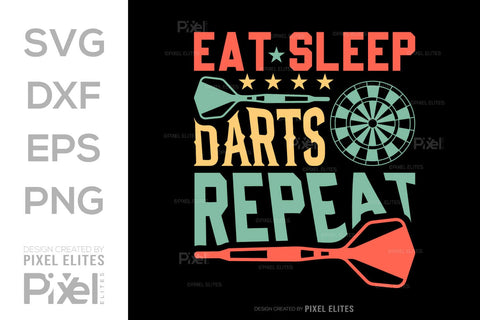 Eat Sleep Darts Repeat SVG Dartboard Bundle Darts Game Darts Quote Design PET 00609 SVG ETC Craft 