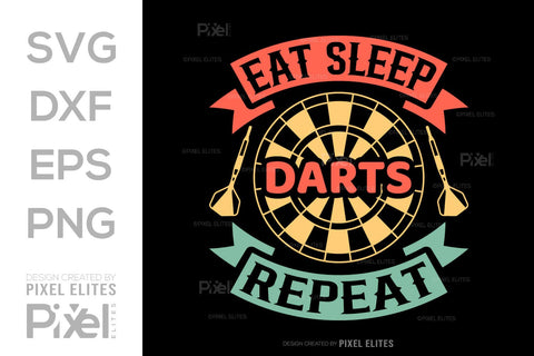 Eat Sleep Darts Repeat SVG Dartboard Bundle Darts Game Darts Quote Design PET 00609 SVG ETC Craft 