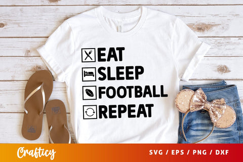 Eat sleep football repeat SVG Design SVG Designangry 