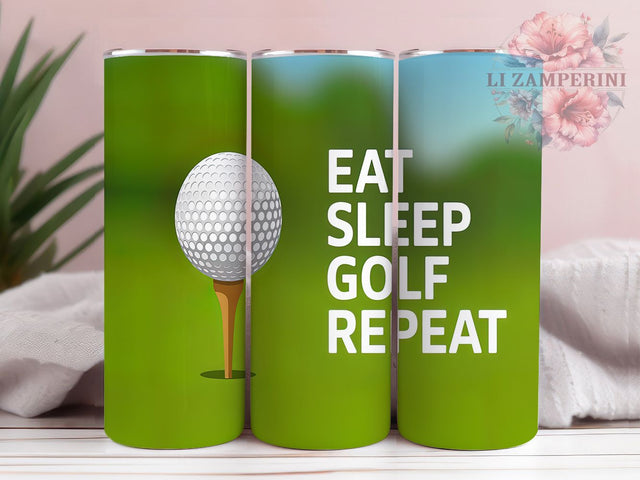 Eat Sleep Golf Realistic Golf Ball Tumbler Wrap, Eat Sleep Golf Tumbler, Realistic Golf Ball Design, Sports Lover Sublimation, Golfer Gift Tumbler, Gold Golf Tumbler Wrap Sublimation Li Zamperini 