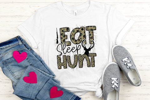 Eat Sleep Hunt - Hunting Sublimation PNG Sublimation CraftLabSVG 