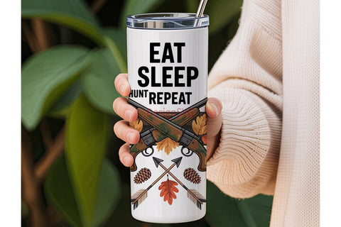 Eat Sleep Hunt Repeat 20oz Tumbler Sublimation DesignSVG 