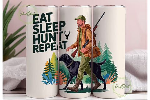 Eat Sleep Hunt Repeat 20oz Tumbler Sublimation PixelChick 