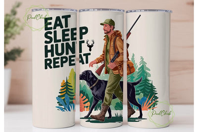 Eat Sleep Hunt Repeat 20oz Tumbler Sublimation PixelChick 