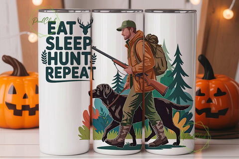 Eat Sleep Hunt Repeat 20oz Tumbler Sublimation PixelChick 