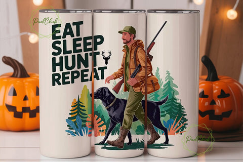 Eat Sleep Hunt Repeat 20oz Tumbler Sublimation PixelChick 