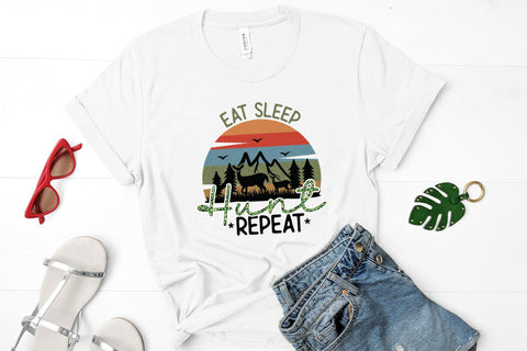 Eat Sleep Hunt Repeat, Hunting PNG Sublimation Sublimation CraftLabSVG 