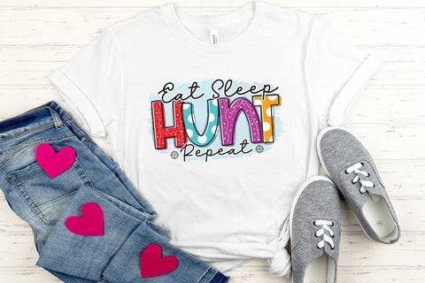 Eat Sleep Hunt Repeat - Hunting Sublimation Sublimation CraftLabSVG 