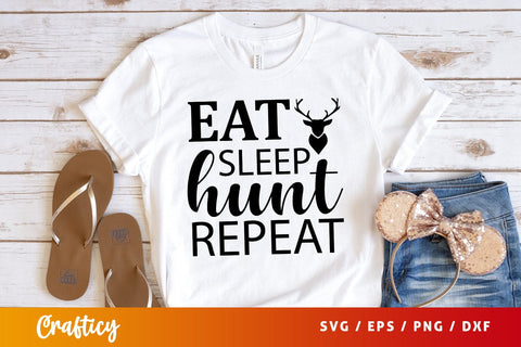Eat sleep hunt repeat SVG Design SVG Designangry 