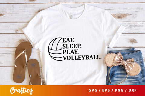 Eat sleep play volleyball svg Design SVG Designangry 