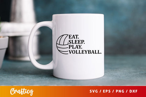 Eat sleep play volleyball svg Design SVG Designangry 