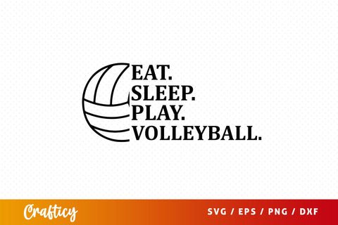 Eat sleep play volleyball svg Design SVG Designangry 