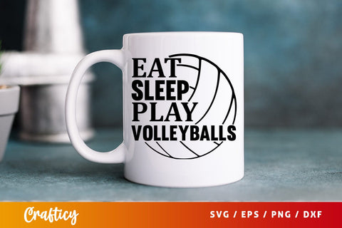 Eat sleep play volleyballs SVG Design SVG Designangry 