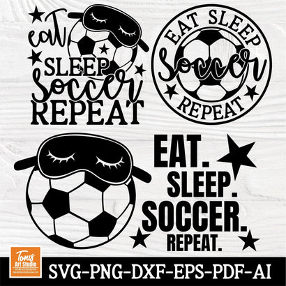 Eat sleep soccer repeat svg | soccer ball svg | soccer svg, png, dxf | soccer shirt svg | soccer quotes | soccer clipart | cricut cut files SVG TonisArtStudio 