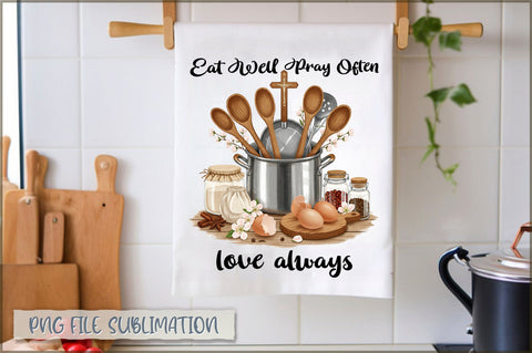 Eat well pray often love always Towel Sublimation Shetara Begum 
