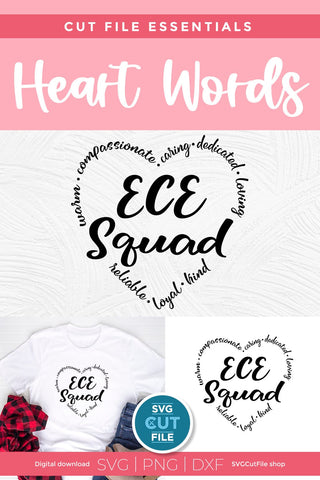 ECE Squad svg for Early childhood educator team crew or staff SVG SVG Cut File 