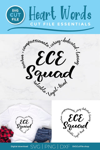 ECE Squad svg for Early childhood educator team crew or staff SVG SVG Cut File 