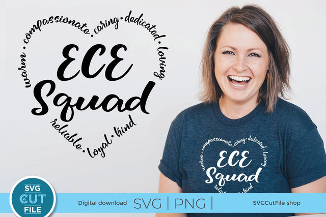 ECE Squad svg for Early childhood educator team crew or staff SVG SVG Cut File 
