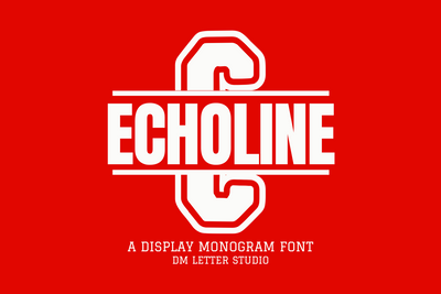 Echoline Monogram Font Dm Letter Studio 