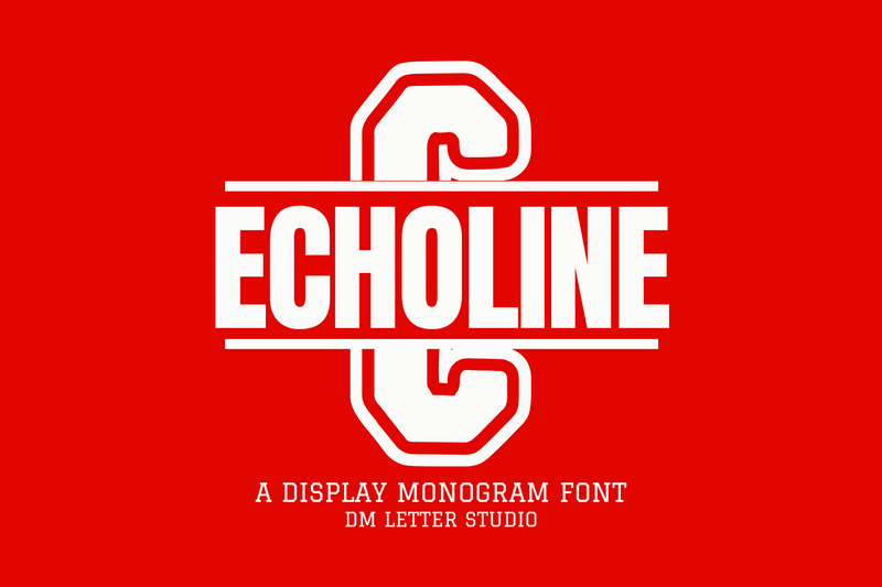 Echoline Monogram Font Dm Letter Studio 