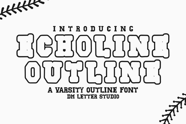 Echoline Outline Font Dm Letter Studio 