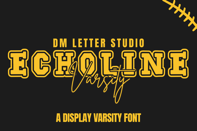 Echoline Varsity Font Dm Letter Studio 