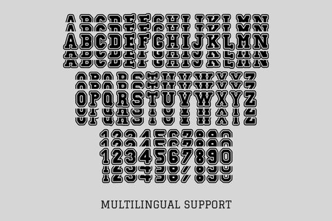 Echoline Varsity Stacked Font Dm Letter Studio 