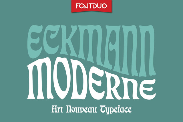Eckmann Moderne Elegant Art Nouveau Font Font FontDuo 