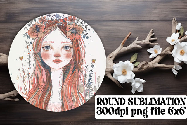 Eclectic Lady Ornament - Sublimation Keychain Sublimation afrosvg 