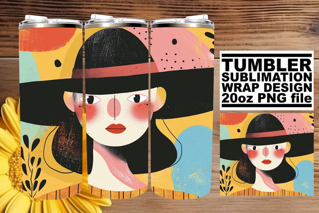 Eclectic Lady Tumbler Wrap - Sublimation 20oz Sublimation afrosvg 
